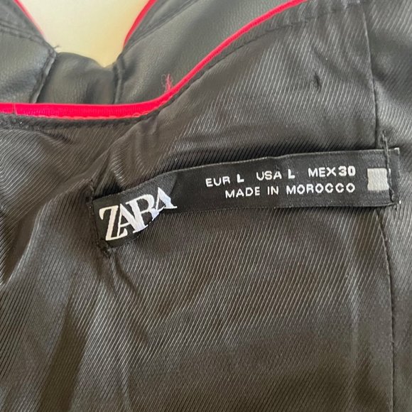 NEW Zara Blogger Fav Faux Leather Strapless Corset Mini Dress, Size L - Picture 16 of 16